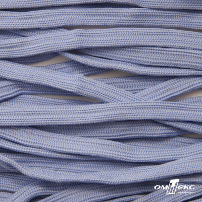 Шнур плетеный (плоский) d-12 мм, (уп.90+/-1м), 100% полиэстер, цв.259 - голубой - купить в Тюмени. Цена: 8.62 руб.