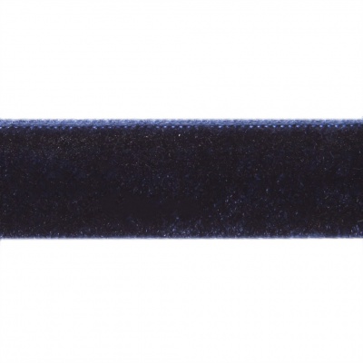 Лента бархатная нейлон, шир.12 мм, (упак. 45,7м), цв.180-т.синий - купить в Тюмени. Цена: 411.60 руб.