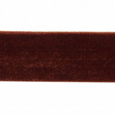 Лента бархатная нейлон, шир.25 мм, (упак. 45,7м), цв.120-шоколад - купить в Тюмени. Цена: 981.09 руб.