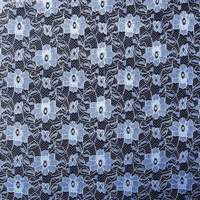 Кружевное полотно гипюр 10102, шир.150см, цвет голубой/blue - купить в Тюмени. Цена 186.20 руб.