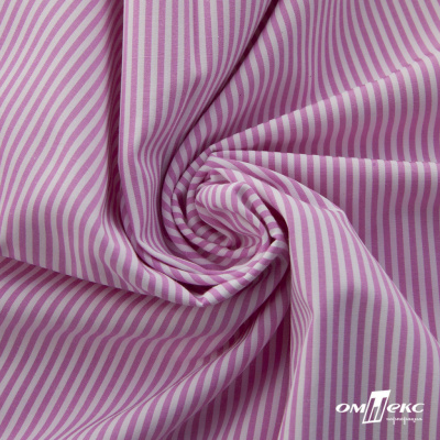 Ткань сорочечная Полоска Кенди, 115 г/м2, 58% пэ,42% хл, шир.150 см, цв.1-розовый, (арт.110) - купить в Тюмени. Цена 306.69 руб.