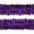 Тесьма с пайетками 12, шир. 30 мм/уп. 25+/-1 м, цвет фиолет - купить в Тюмени. Цена: 1 098.48 руб.