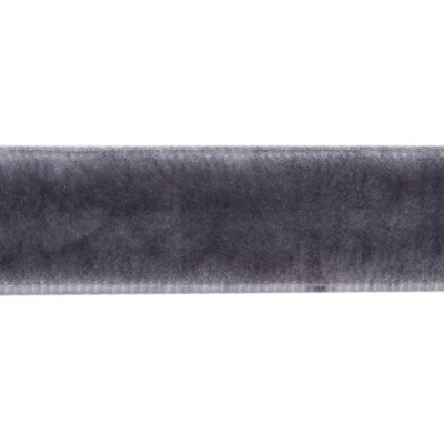 Лента бархатная нейлон, шир.12 мм, (упак. 45,7м), цв.189-т.серый - купить в Тюмени. Цена: 457.61 руб.