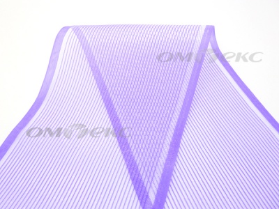 Лента капроновая, шир. 80 мм/уп. 25 м, цвет фиолетовый - купить в Тюмени. Цена: 19.77 руб.