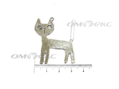 Декоративный элемент для творчества из металла "Кот" - купить в Тюмени. Цена: 13.33 руб.