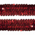 Тесьма с пайетками 3, шир. 30 мм/уп. 25+/-1 м, цвет красный - купить в Тюмени. Цена: 1 087.39 руб.