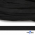 Шнур плетеный (плоский) d-12 мм, (уп.90+/-1м), 100% полиэстер, цв. - черный - купить в Тюмени. Цена: 8.62 руб.