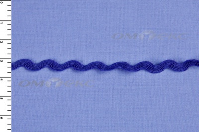 Тесьма плетеная "Вьюнчик"/синий - купить в Тюмени. Цена: 40.72 руб.