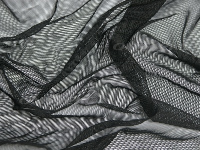 Сетка стрейч (7,81м/кг), 80 гр/м2, шир.160 см, цвет чёрный - купить в Тюмени. Цена 1 930.78 руб.