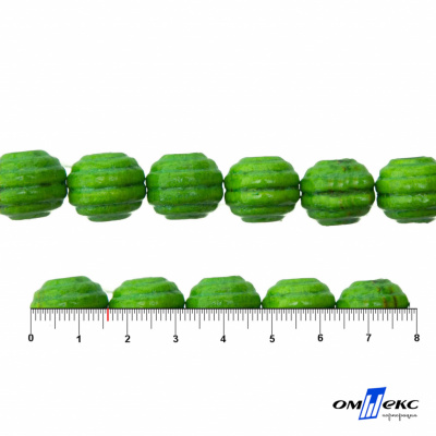 0309-Бусины деревянные "ОмТекс", 16 мм, упак.50+/-3шт, цв.019-зеленый - купить в Тюмени. Цена: 62.22 руб.