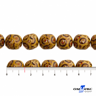0129-Бусины деревянные "ОмТекс", 15 мм, упак.50+/-3шт - купить в Тюмени. Цена: 77 руб.