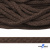 Шнур плетеный d-6 мм, 70% хлопок 30% полиэстер, уп.90+/-1 м, цв.1073-т.коричневый - купить в Тюмени. Цена: 594 руб.