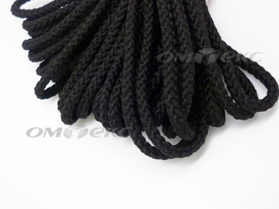 Шнур В-035 4 мм круп.плетение 100 м черный - купить в Тюмени. Цена: 156.40 руб.