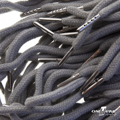 Шнурки #107-08, круглые 130 см, цв.серый - купить в Тюмени. Цена: 26.88 руб.