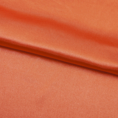Поли креп-сатин 17-1350, 120 гр/м2, шир.150см, цвет оранжевый - купить в Тюмени. Цена 155.57 руб.