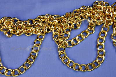 Цепь металл декоративная №11 (17*13) золото (10+/-1 м)  - купить в Тюмени. Цена: 1 341.87 руб.