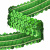 Тесьма с пайетками D4, шир. 30 мм/уп. 25+/-1 м, цвет зелёный - купить в Тюмени. Цена: 1 087.39 руб.