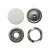 Кнопка рубашечная (закрытая) 9,5мм - эмаль, цв.101 - белый - купить в Тюмени. Цена: 6.65 руб.