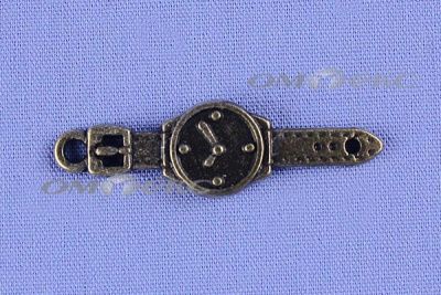 Декоративный элемент для творчества из металла "Часы наручные" 2,7 см  - купить в Тюмени. Цена: 9.36 руб.
