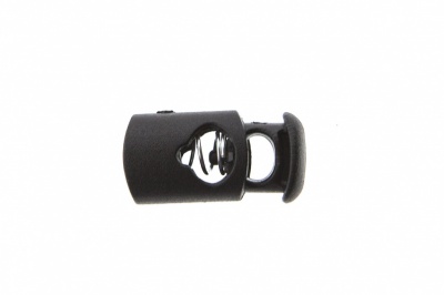8021 Фиксатор пластиковый "Цилиндр", 20х10 мм, цвет чёрный - купить в Тюмени. Цена: 1.29 руб.