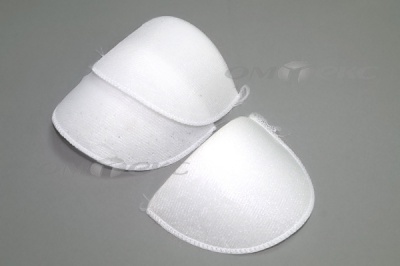 Плечевые накладки ОВ-10, обшитые, цвет белый - купить в Тюмени. Цена: 16.83 руб.
