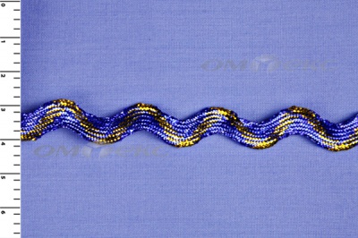 Тесьма плетеная "Вьюнчик"/металлизированный/8мм - купить в Тюмени. Цена: 40.68 руб.