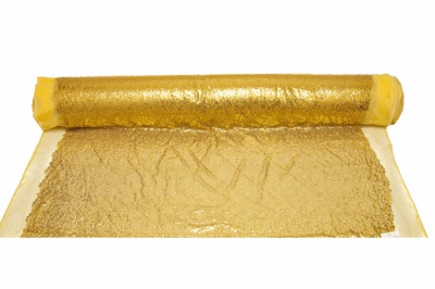 Сетка с пайетками №6, 188 гр/м2, шир.130см, цвет золото - купить в Тюмени. Цена 371.02 руб.