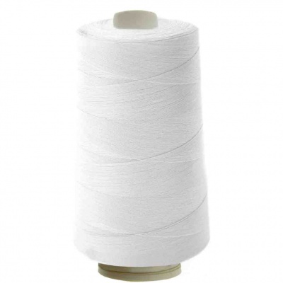 Швейные нитки (армированные) 28S/2, нам. 2 500 м, цвет белый - купить в Тюмени. Цена: 148.95 руб.