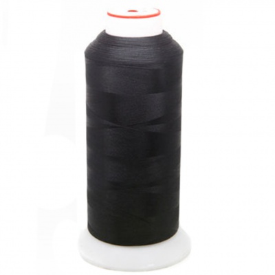 Нитки текстурированные некручёные, намот. 5 000 м, цвет чёрный - купить в Тюмени. Цена: 70.43 руб.