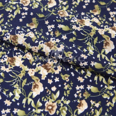 Плательная ткань "Фламенко" 1.1, 80 гр/м2, шир.150 см, принт растительный - купить в Тюмени. Цена 241.49 руб.