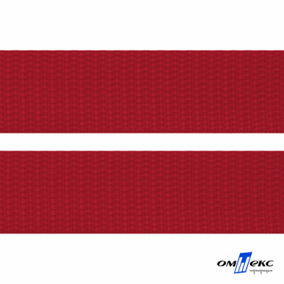 Красный- цв.171 -Текстильная лента-стропа 550 гр/м2 ,100% пэ шир.20 мм (боб.50+/-1 м) - купить в Тюмени. Цена: 318.85 руб.