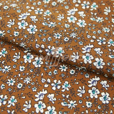 Плательная ткань "Фламенко" 11.1, 80 гр/м2, шир.150 см, принт растительный - купить в Тюмени. Цена 239.03 руб.