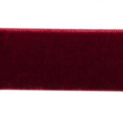 Лента бархатная нейлон, шир.25 мм, (упак. 45,7м), цв.240-бордо - купить в Тюмени. Цена: 809.01 руб.