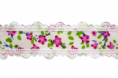 Тесьма декоративная 0385-6170, шир. 25 мм/уп. 22,8+/-1 м, цвет 02-розовый - купить в Тюмени. Цена: 364.70 руб.