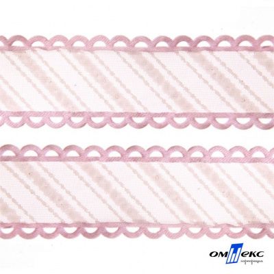 Тесьма декоративная 0385-6166, шир. 25 мм/уп. 22,8+/-1 м, цвет 02-розовый - купить в Тюмени. Цена: 387.43 руб.