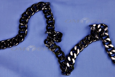 Цепь металл декоративная №9 (13,5*16,5) черная (10+/-1 м)  - купить в Тюмени. Цена: 808.92 руб.