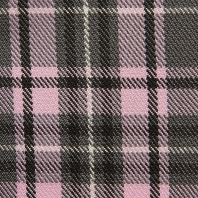 Ткань костюмная клетка 25577 2014, 230 гр/м2, шир.150см, цвет серый/роз/ч/бел - купить в Тюмени. Цена 539.74 руб.