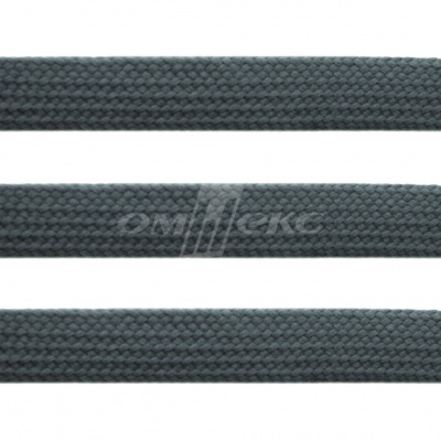 Шнур плетеный (плоский) d-12 мм, (уп.90+/-1м), 100% полиэстер, цв.272 - серый - купить в Тюмени. Цена: 8.62 руб.
