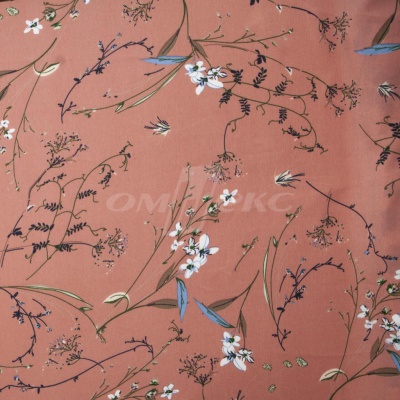 Плательная ткань "Фламенко" 2.1, 80 гр/м2, шир.150 см, принт растительный - купить в Тюмени. Цена 311.05 руб.