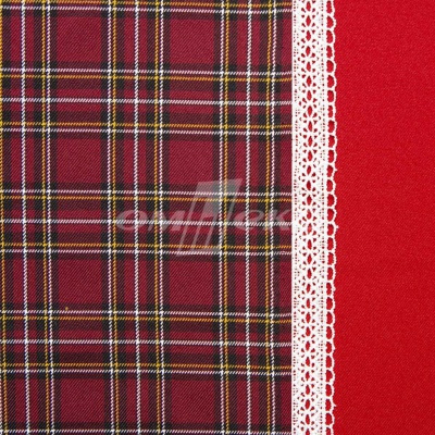 Ткань костюмная клетка 24379 2012, 230 гр/м2, шир.150см, цвет бордовый/бел/жел - купить в Тюмени. Цена 539.74 руб.