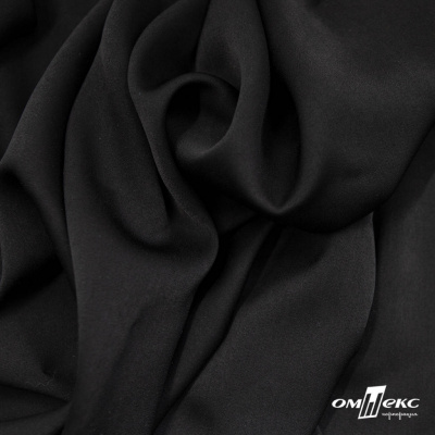 Ткань плательная Габриэль 100% полиэстер,140 (+/-10) гр/м2, шир. 150 см, цв. черный BLACK - купить в Тюмени. Цена 248.37 руб.