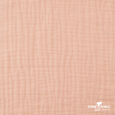 Ткань Муслин, 100% хлопок, 125 гр/м2, шир. 140 см #201 цв.(18)-розовый персик - купить в Тюмени. Цена 464.97 руб.