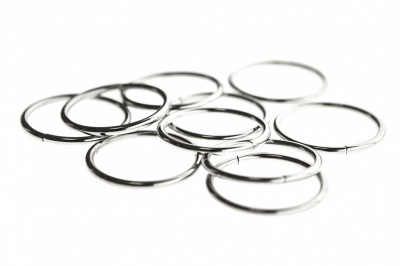 Кольцо металлическое №40 мм, цв.-никель - купить в Тюмени. Цена: 4.45 руб.