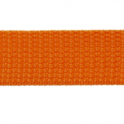 Стропа текстильная, шир. 25 мм (в нам. 50+/-1 ярд), цвет оранжевый - купить в Тюмени. Цена: 409.94 руб.