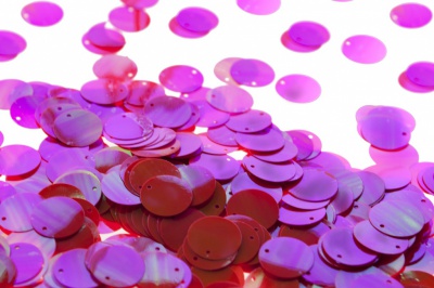 Пайетки "ОмТекс" россыпью,CREAM,круг 20 мм/упак.50+/-2 гр, цв. 15-розовый - купить в Тюмени. Цена: 80.12 руб.