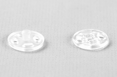 Кнопки пришивные пластиковые 11,5 мм, блистер 24шт, цв.-прозрачные - купить в Тюмени. Цена: 59.44 руб.