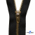 Молнии джинсовые металл т-5, 18 см латунь (YG), цв.-чёрный (580) - купить в Тюмени. Цена: 23.20 руб.