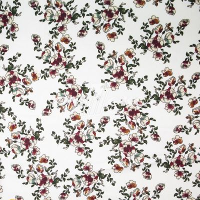 Плательная ткань "Фламенко" 23.1, 80 гр/м2, шир.150 см, принт растительный - купить в Тюмени. Цена 264.56 руб.