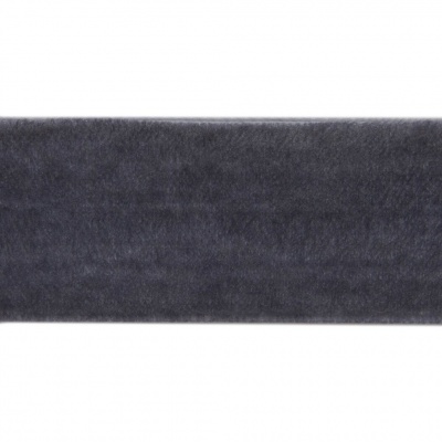 Лента бархатная нейлон, шир.25 мм, (упак. 45,7м), цв.189-т.серый - купить в Тюмени. Цена: 991.10 руб.
