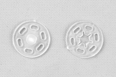 Кнопки пришивные пластиковые 15 мм, блистер 24шт, цв.-прозрачные - купить в Тюмени. Цена: 68.79 руб.